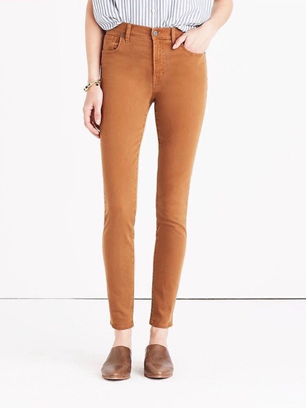 9" Mid-Rise Skinny Jeans: Button-Fly Garment-Dyed Edition